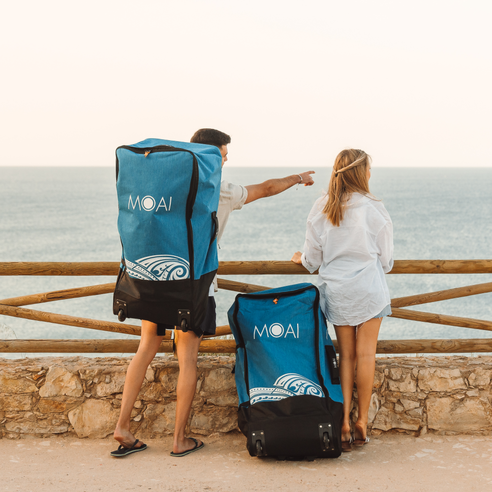 obal Transportní taška s kolečky na paddleboard Moai Petrol